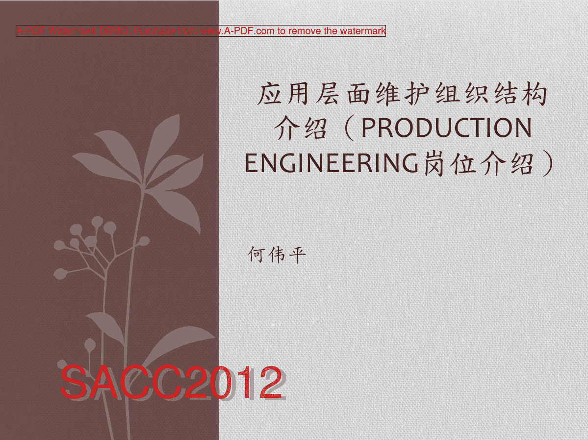 应用层面维护组织结构介绍（PRODUCTION ENGINEERING岗位介绍）_网络营销教程