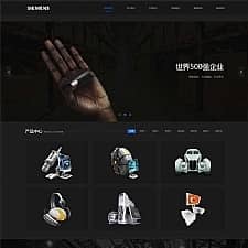 (自适应手机版)黑色响应式环保新材料类网站源码 HTML5高新技术新型材料网站织梦模板