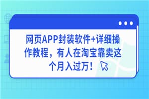 网页APP封装软件【安卓版】+详细操作教程，有人在淘宝靠卖这个月入过万！