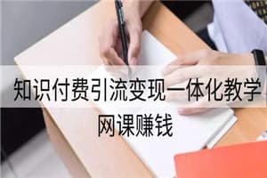 网课赚钱：知识付费引流变现一体化教学