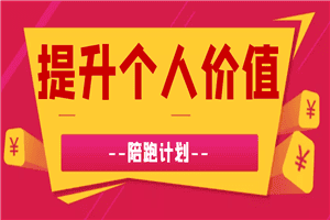 提升个人价值，提高赚钱能力陪跑课程