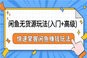 闲鱼无货源玩法(入门+高级)，快速掌握闲鱼赚钱玩法（价值498元）