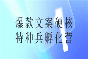 爆款文案硬核特种兵孵化营