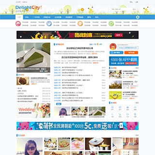 Discuz蓝色城市门户论坛网站模板