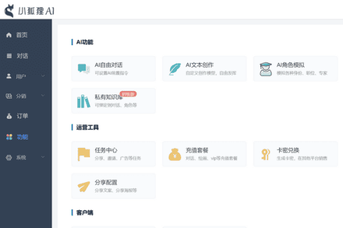 小狐狸ChatGPT付费创作体系V2.3.4自力版 +WEB端+ H5端最新去弹窗受权