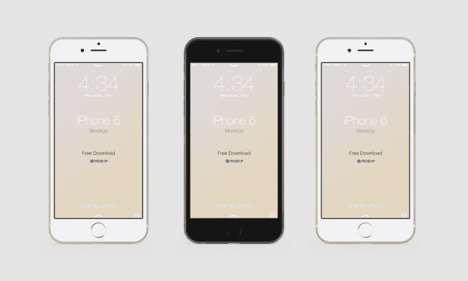 逼真的iPhone 6实体模型PSD素材